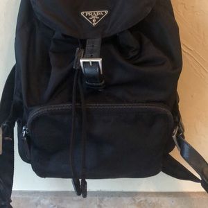 Prada Drawstring Backpack, Black